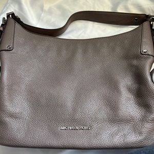 Authentic gray pebble MK shoulder bag